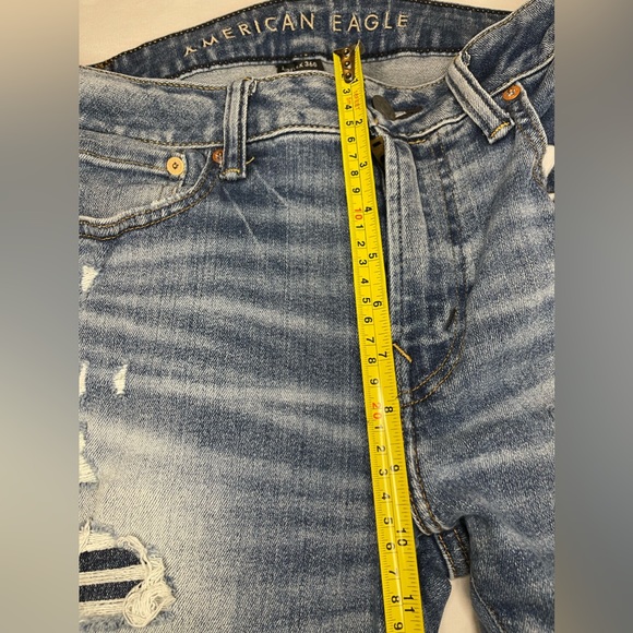 American Eagle Airflex 360 Patched Stacked Skinny Jean - Picture 4 of 7